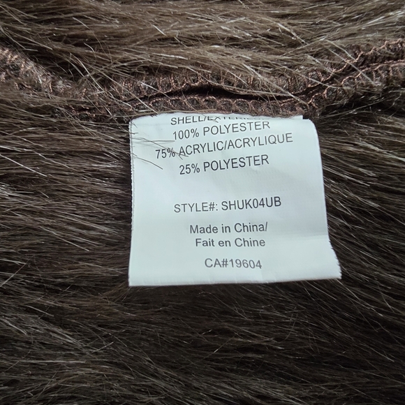 Vintage Y2K Urban Behavior Brown Faux Fur Suede Embroidered Vest Gilet - Picture 9 of 14